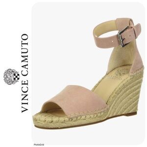 VINCE CAMUTO Suede Wedge Sandals Size 8M.  They are Originally $110 LIKE NEW